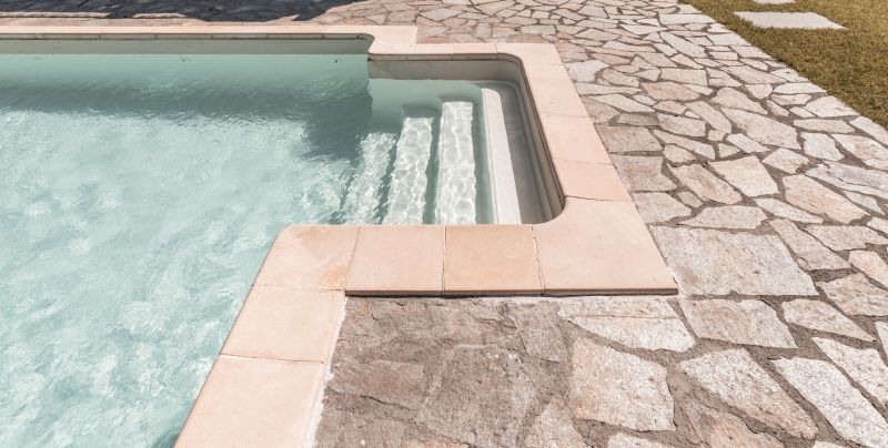 Natural Stone Pool Coping